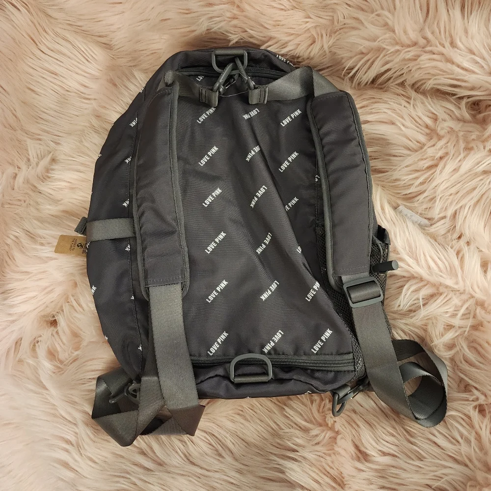 Victoria's secret PINK convertible backpack duffle bag LOVE PINK print